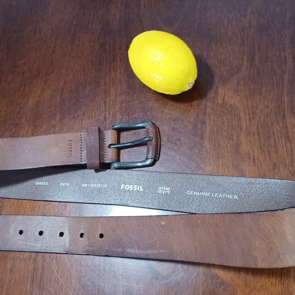 Fossil Men‘s Genuine leather Belt 95/38 Brown style 100153 - Picture 5 of 9